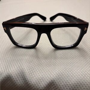 Tom Ford Black Glasses with Gold Accents